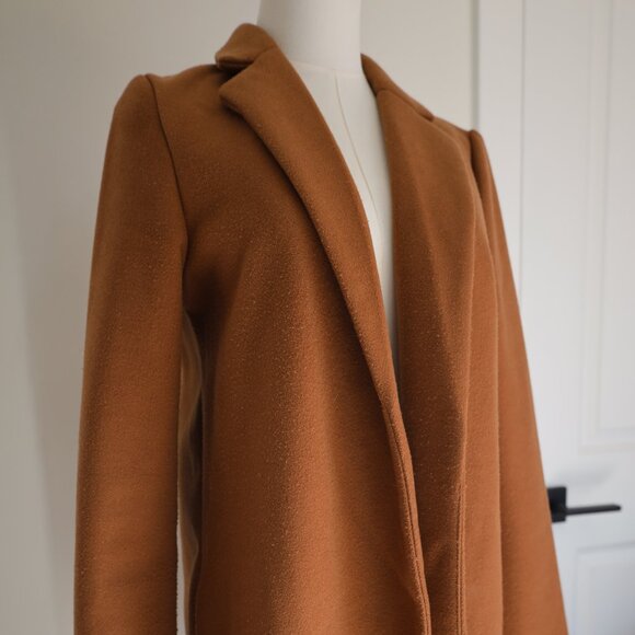 Zara Camel Minimalist Coat - Picture 5 of 10